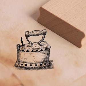 Timbro con motivo Ferro vecchio - timbro timbro in legno 48 x 48 mm - scrapbooking goffratura artigianato timbratura essere creativi idea regalo