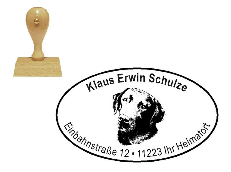 Stempel Holzstempel HUND LABRADOR 01 Bild 1