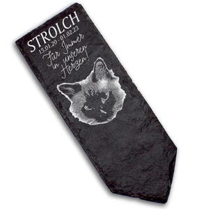 Grave marker grave decoration gravestone - Balinese cat - personalized grave decoration 8 x 22 cm grave decoration keepsake pet name date