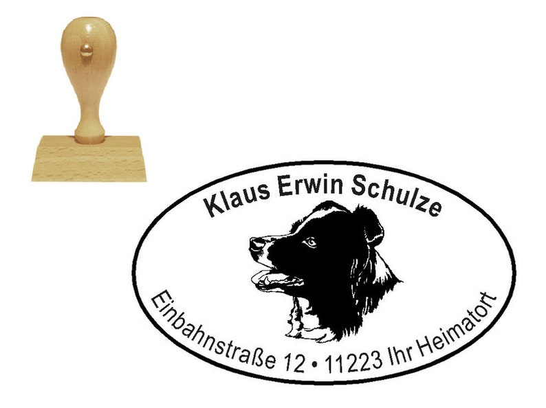 Stempel Holzstempel HUND AUSTRALIEN SHEPHERD Bild 1