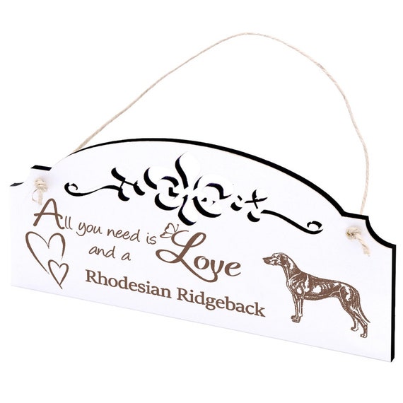 Holzschild ‚All You Need Is Love And A Tandem‘ – Wanddeko 20x10 Cm Im Retro-Design, Mit Juteband