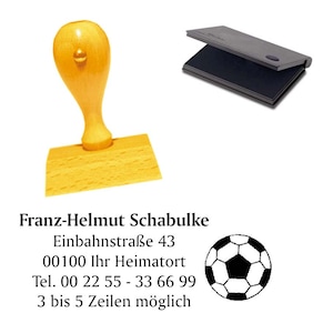 Wooden Stamp Football Sports - Stamp