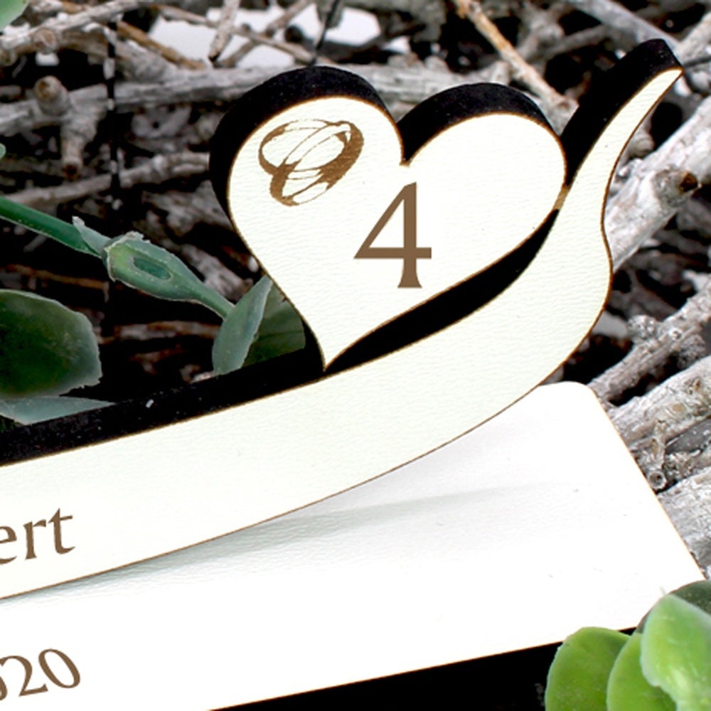 Le Gemme Di Venedig Gästegeschenk-Kärtchen Zur Hochzeit – 80 Stück, Cremefarben, Personalisierbar