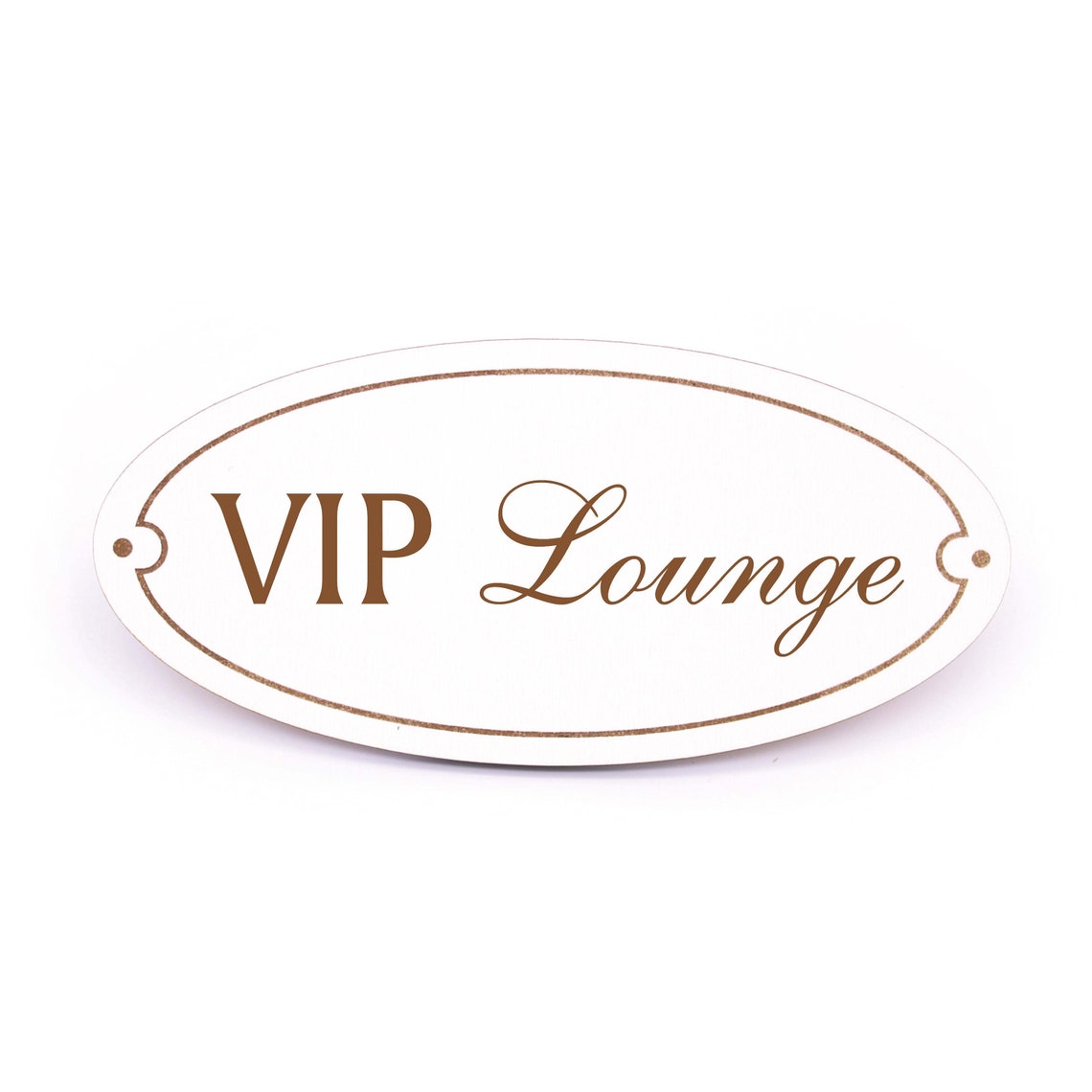 Herz VIP Lounge Türschild – Selbstklebend, Ca. 13x12 Cm, Aus HDF Mit Lasergravur