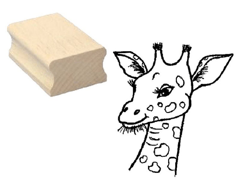 Stempel Motivstempel niedliche Giraffe Kopf Bild 1