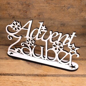 Advent decoration lettering - Advent magic - 21 x 13 cm - sign stand decoration Christmas Christmas decoration winter decoration - gift Santa Claus Secret Santa