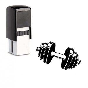 Carimbo de cartão de bônus com motivo de halteres para cartões de desconto de GYM cartões de fidelidade cartões de cliente 10 x 10 mm - cartão de bônus de bônus de cliente fitness