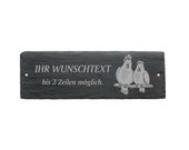 Weatherproof door sign quot HÜHNER quot with desired text or name - approx. 22 x 8 x 0.5 cm sign name plate family bell hen chicken barn