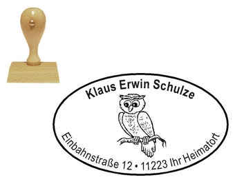 Stempel Holzstempel « EULE 9 »