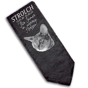 Grave marker grave decoration gravestone - Abyssinian cat - personalized grave decoration 8 x 22 cm grave decoration keepsake pet name date