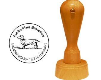 Sello de madera Perro Dachshund