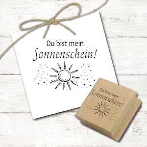 Timbre à motif You are my sunshine - Timbre soleil Timbre en bois 48 x 38 mm - Scrapbooking Stamping Craft Creative