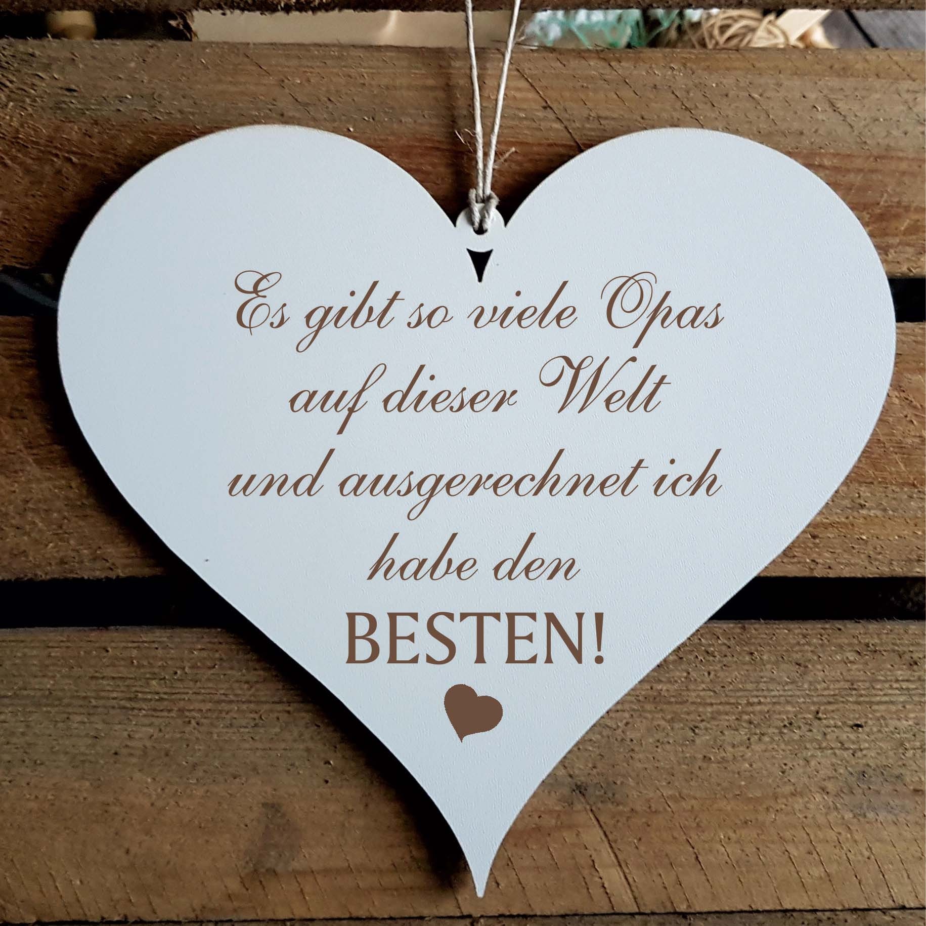 Herzförmiges Opa Geschenk Aus Acryl - Geburtstagsgeschenk Mit Liebesbotschaft