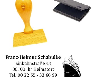 Holzstempel SCHIFF - Stempel