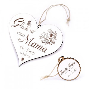 Heart Shield Happiness is to have a mom like you + Pendant Best Mom - Gift Set - Gift Idea Women Mother&#39;s Day Birthday Mother
