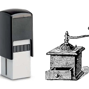 Stamp Bonus Card Stamp « KAFFEEMÜHLE » 10 x 10 mm Motif Coffee Bonus Card Bonus Card Customer Card Barista Café Cafeteria Bar Kiosk