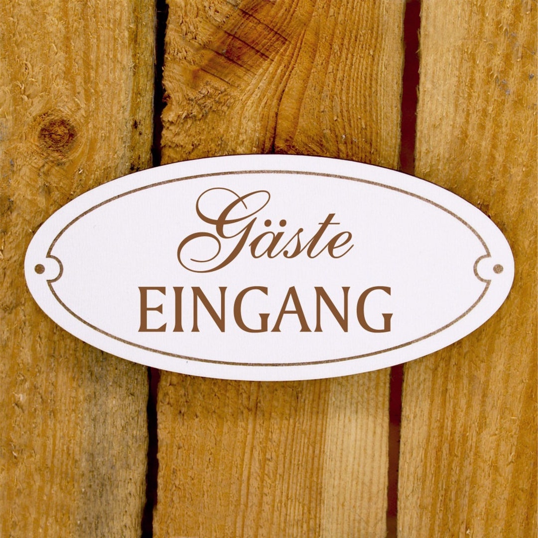 Door Sign Guest Entrance Sign Oval Guest Entrance Guest Wooden Sign
