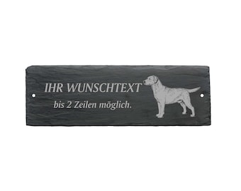 Wetterfestes Türschild « LABRADOR RETRIEVER 02 » mit Wunschtext / Name - ca. 22 x 8 cm Schild Namensschild Familie Klingel Hund Haustier