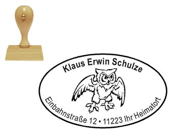 Stempel Holzstempel « EULE wütend »