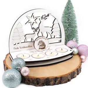 Decoration candle arch dwarf rabbit tealight holder personalized Christmas Christmas decoration