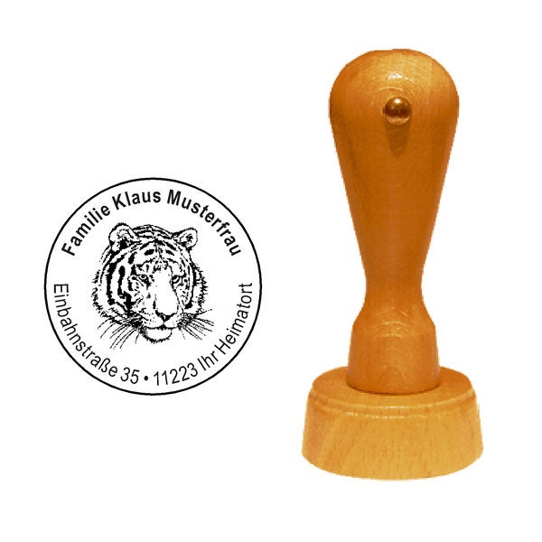 Stempel Holzstempel Tiger