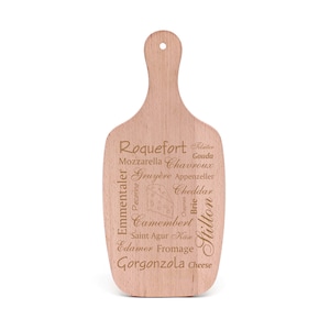 Cutting board cheese cheeses cheese plate • engraved • with handle and bore • bread board kitchen board cutting board wooden board • gift kitchen