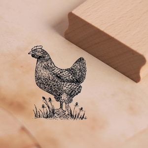 Timbre à motif épervier allemand - timbre poulet tampon en bois 38 x 48 mm - scrapbooking maison de campagne ferme poulets fermier ferme de poulets