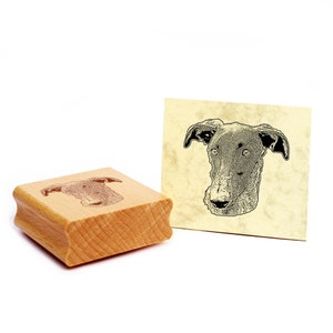 Timbro con motivo Galgo Español timbro cane timbro in legno 48 x 41 mm - idea regalo proprietario del cane fan del cane regalo per amante dei cani