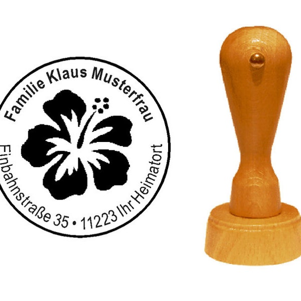 Stempel Holzstempel Pflanze « HIBISKUS »