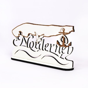 Decoration stand - Island norderney » Sign for putting up anchor seagull hearts - table decoration maritime decoration decoration decoration North Sea holiday holiday sea