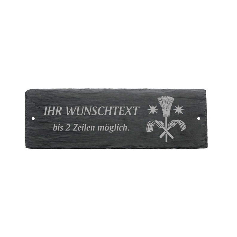 approx 22 x 8 x 0.5 cm sign nameplate chimney sweep company profession guild Weatherproof door sign SCHORNSTEINFEGER with desired text or name