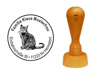 Stempel Holzstempel Katze 3