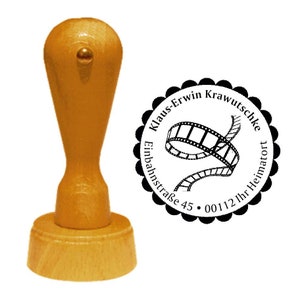 Stempel « FOTOGRAF FILMROLLE » Adressenstempel Name Motiv Adresse Beruf Film Photograph Studio Fotostudio Photoshooting Shooting Fotografie