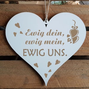 Sign LORD «Eternal your, eternally mine, EWIG US» saying love sign gift Valentine&#39;s Day engagement wedding hearts girlfriend partner fiancée