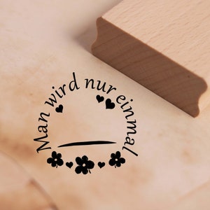 Timbre à motif Vous ne serez utilisé qu’une seule fois... Timbre Numéro d’anniversaire Salutation 38 x 38 mm - Timbre en bois Gaufrage Scrapbooking Timbres Artisanat - Tout le meilleur