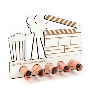 Geschenk Kino Film Kinoabend Filmabend Geldgeschenk Filmklappe Filmdose - Geschenkidee Geld Gutschein Gutscheingeschenk Film Popcorn