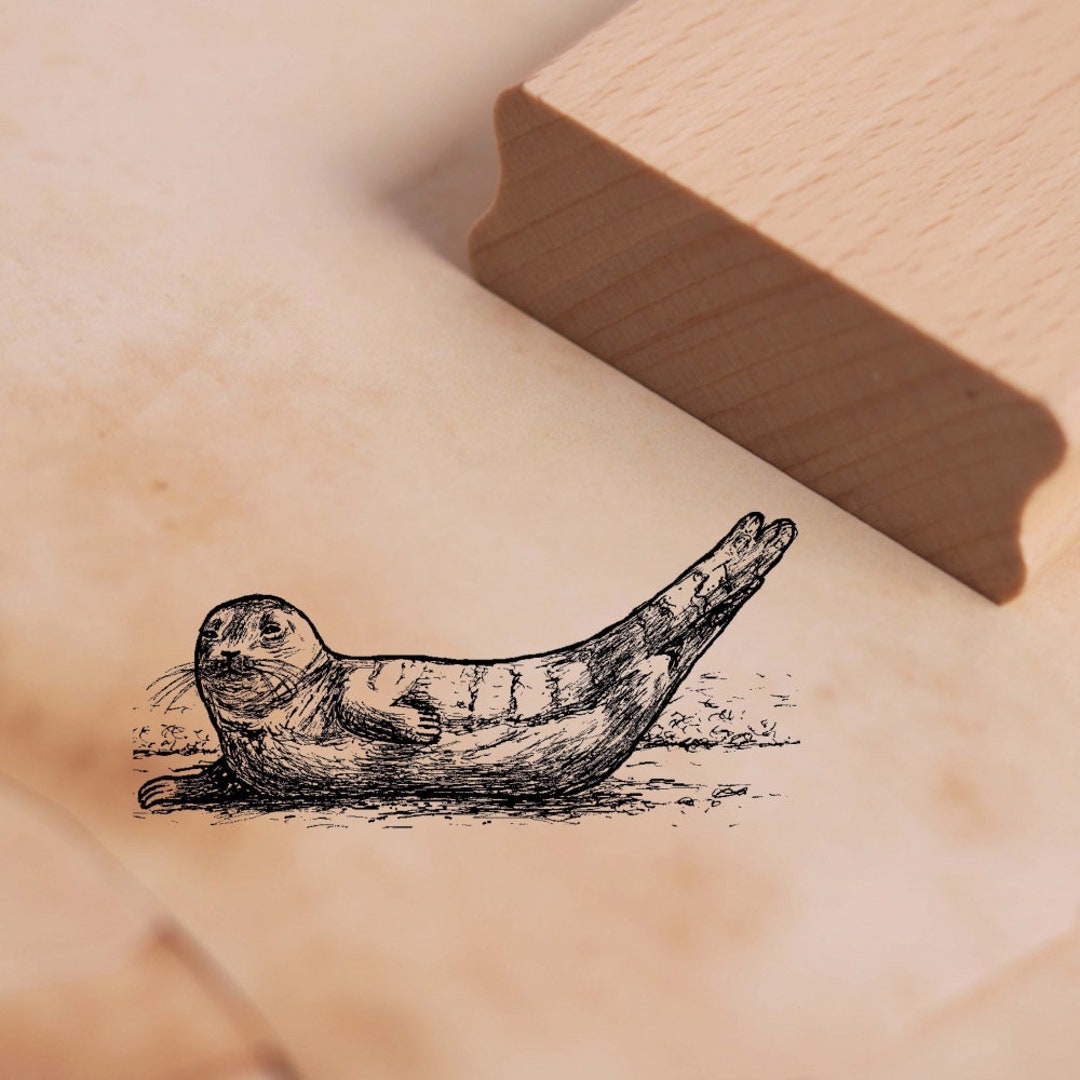 Motivstempel Seelöwe - Stempel 58 x 28 mm - Holzstempel Scrapbooking ...