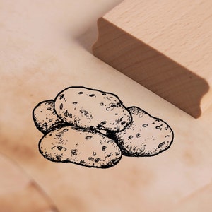 Tampon motif patate - tampon végétal 48 x 28 mm - tampon bois scrapbooking gaufrage estampage artisanat maternelle école cuisine