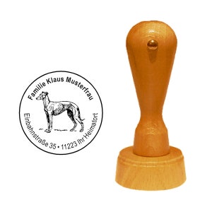 Stamp wooden stamp dog greyhound