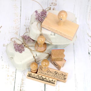 Stempel Eier von glücklichen Hühnern - Motiv schwarzes Huhn - Motivstempel für Eierkarton Eierschachtel Eierverpackung 68x68mm - Holzstempel Bild 7