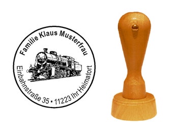 Stamp wooden stamp « Locomotive steam locomotive »