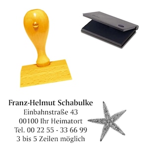 Timbro di legno - Starfish Maritim - Francobollo