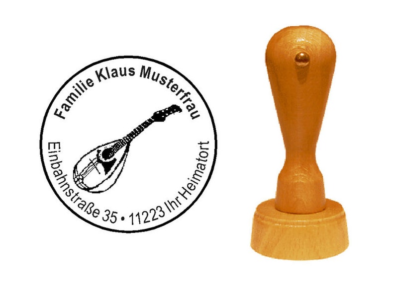 Stamp wood stamps MANDOLINE