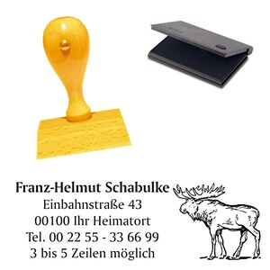 Timbro in legno - Moose 2 - stamp