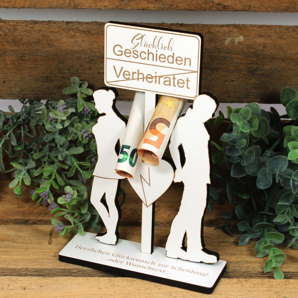 Geschiedene Wein-Geschenktüte Aus Jute – Mit Karte „Sie Endlich Geschieden“, 34,1 Cm Hoch, Für 750 Ml Flaschen