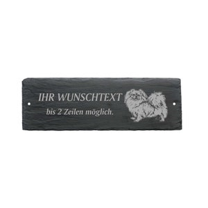 Weatherproof door sign &quot;TIBET SPANIEL&quot; with wish text / name - approx. 22 x 8 cm sign nameplate family bell dog dogs Tibetan