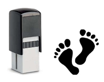 Stamp Bonus Card Stamp « FEET » 10 x 10 mm Motif Foot Footprints Bonus Card Card Customer Card Podiatrist Foot Care Pedicure