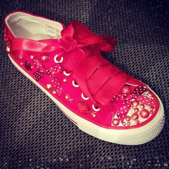red diamante converse