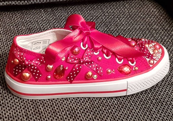 kids diamante converse