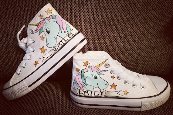 Converse/unicorn sneakers/unicorn hi tops/unicorn | Etsy